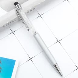 1Pcs Diamond Crystal Metal Ballpoint Pen Creative 2 In 1 Stylus Touch Pen Writing Ballpen Stationery Office School Supplies