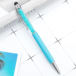 1Pcs Diamond Crystal Metal Ballpoint Pen Creative 2 In 1 Stylus Touch Pen Writing Ballpen Stationery Office School Supplies