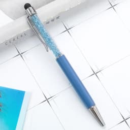 1Pcs Diamond Crystal Metal Ballpoint Pen Creative 2 In 1 Stylus Touch Pen Writing Ballpen Stationery Office School Supplies