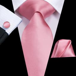 Hi-Tie Silk Mens Wedding Tie Peach Pink Solid Gift Necktie For Men Fashion Design High Quality Hanky Cufflink Set Business Party