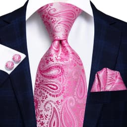 Hi-Tie Silk Mens Wedding Tie Peach Pink Solid Gift Necktie For Men Fashion Design High Quality Hanky Cufflink Set Business Party