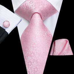 Hi-Tie Silk Mens Wedding Tie Peach Pink Solid Gift Necktie For Men Fashion Design High Quality Hanky Cufflink Set Business Party