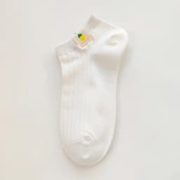 Socks women white 100 cotton fruit Invisible Short Woman Sweat summer girl women's socks ankle low female Invisible Kawaii Sox