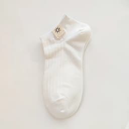 Socks women white 100 cotton fruit Invisible Short Woman Sweat summer girl women's socks ankle low female Invisible Kawaii Sox
