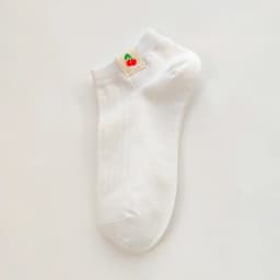 Socks women white 100 cotton fruit Invisible Short Woman Sweat summer girl women's socks ankle low female Invisible Kawaii Sox