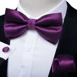 Classic Black Men Bow Ties Bowties Butterfly Pocket Square Cufflinks Set Suit Paisley Gold Pre-Tied Bow Tie