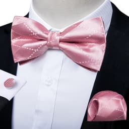 Classic Black Men Bow Ties Bowties Butterfly Pocket Square Cufflinks Set Suit Paisley Gold Pre-Tied Bow Tie