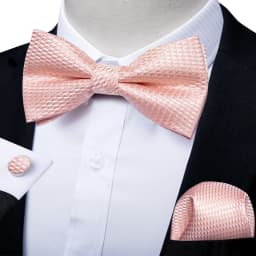 Classic Black Men Bow Ties Bowties Butterfly Pocket Square Cufflinks Set Suit Paisley Gold Pre-Tied Bow Tie