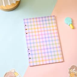 Cute Color Grid A5 A6 Loose Leaf Notebook Refill Spiral Binder Index Inner Page Item Paper Stationery