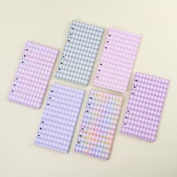 Cute Color Grid A5 A6 Loose Leaf Notebook Refill Spiral Binder Index Inner Page Item Paper Stationery