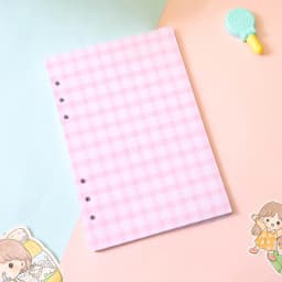 Cute Color Grid A5 A6 Loose Leaf Notebook Refill Spiral Binder Index Inner Page Item Paper Stationery