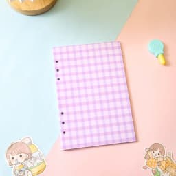 Cute Color Grid A5 A6 Loose Leaf Notebook Refill Spiral Binder Index Inner Page Item Paper Stationery