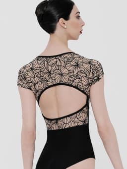 Tights Ballet Practice Clothes Dance One-Piece Gym Clothes Lace Short-Sleeved Bodysuits Yoga Clothes Women