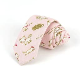 New Cartoon Linen Tie Skinny Casual Necktie For Wedding Party Neckties Classic Suits Floral Animal Print Neck Ties Cravat Gift