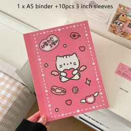 MINKYS Checkerboard Kawaii A5 Kpop Photocard Binder Photo Cards Collect Book Storage Album Hardcover Notebook Korea Stationery