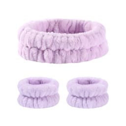 Fashion 2pcs One Pair Wash Face and Wrist Band Absorb Water Sweat Wiping Bracelet Hairband Moisture Proof Sleeve Wrist Guard
