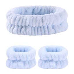 Fashion 2pcs One Pair Wash Face and Wrist Band Absorb Water Sweat Wiping Bracelet Hairband Moisture Proof Sleeve Wrist Guard