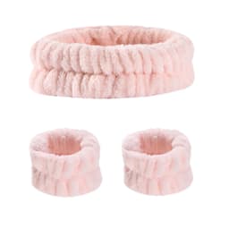 Fashion 2pcs One Pair Wash Face and Wrist Band Absorb Water Sweat Wiping Bracelet Hairband Moisture Proof Sleeve Wrist Guard