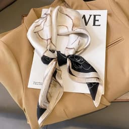 Neckerchief Female Luxury Square Scarf for Women Silk Feeling Shawl Satin Hijab Fashion Wraps Hair Bands Ribbon Headband Bandann