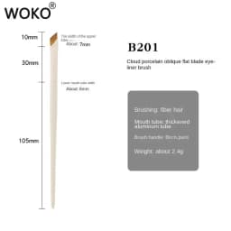 Upgrade Blade Eyeliner Brush Ultra Thin Fine Angle Flat Eyebrow Brush Under The Eye Makeup Brushes Precise Detail Brush White