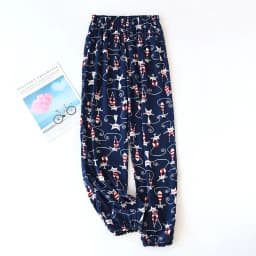 Spring And Summer New Women's Trousers 100% Viscose Large Flowers Comfortable Pajama Pants Loose Closing Home Pants Plus Size