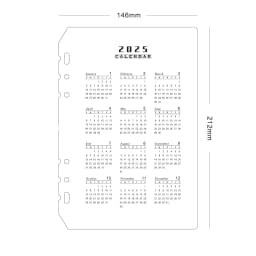 A5 A6 A7 Ruler Black Pink Matt Frosted Planner Agenda Notebook For 6 Holes Loose Leaf Spiral Notebook Organizer