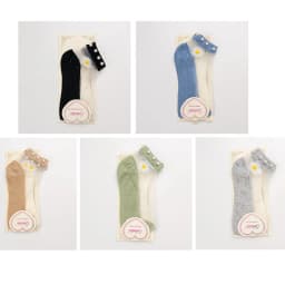 5Pairs Summer Woman Silk Socks Ankle Lace Ultra-thin Girl’s Transparent Glass Fiber Fashion Daisy Flower Harajuku Cute Style New