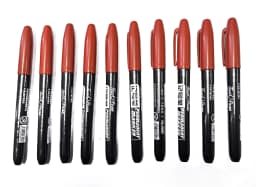 6 PCS Permanent Marker Pen Manga Drawing Markers Black Blue Red Waterproof Ink Sketch Pens Stationery Art School Supplies