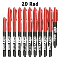 6 PCS Permanent Marker Pen Manga Drawing Markers Black Blue Red Waterproof Ink Sketch Pens Stationery Art School Supplies