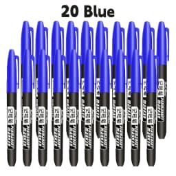 6 PCS Permanent Marker Pen Manga Drawing Markers Black Blue Red Waterproof Ink Sketch Pens Stationery Art School Supplies