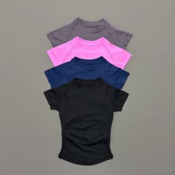 HISTELLO Sport Short Sleeve Top Seamless Yoga Leotard Clothing Women Running Sports T Shirt Workout Shirts Fitness Sports Vest