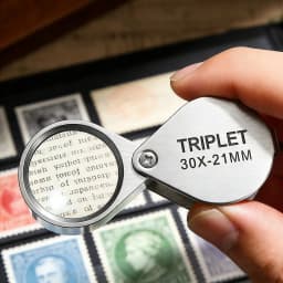 10-30X Gold/Silver Boxed Portable Blinds Folding Three Piece Jewelry/Labels/Reading Eye Tools Reading Magnifying Glass