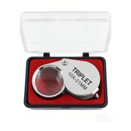 10-30X Gold/Silver Boxed Portable Blinds Folding Three Piece Jewelry/Labels/Reading Eye Tools Reading Magnifying Glass