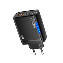 New 5 in 1 GaN Charger For IPhone 16 15pro Desktop Laptop Samsung 240W Fast Charging Adapter 120w Type To TypeC Cable Charger