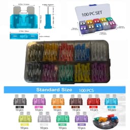 100pcs Standard Car Fuses 2A 3A 5A 7.5A 10A 15A 20A 25A 30A 35A Free Matching Choice Car Fuses Blade Fuses for RV/Truck/SUV