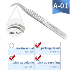 NAGARAKU Eyelash Extension Tweezers Makeup Stainless Steel Eyelash 3D accurate Clip