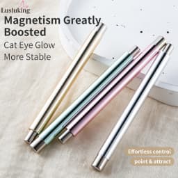 Cat Eye Nail Art Magnetic Tool Cylindrical Stick with Ball Magnet Manicure Accessory for Glass Bead Effects Fits UV Gel Polish