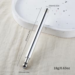 Cat Eye Nail Art Magnetic Tool Cylindrical Stick with Ball Magnet Manicure Accessory for Glass Bead Effects Fits UV Gel Polish
