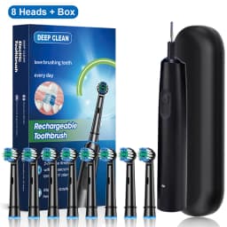 Electric Toothbrush Rotary Rechargeable Electric Toothbrush for Adults Rotating Electric Toothbrushes with 8 Soft Brush Heads