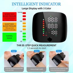 New LED Wrist Blood Pressure Monitor Rechargeable English Voice Broadcast Sphygmomanometer Tonometer BP Monitor