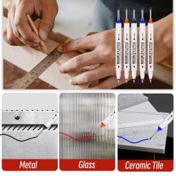 20mm Double-Tip Deep Hole Long Head Nib Markers For Metal Pen Waterproof Bathroom Woodworking Decoration Multi-Purpose