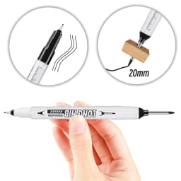 20mm Double-Tip Deep Hole Long Head Nib Markers For Metal Pen Waterproof Bathroom Woodworking Decoration Multi-Purpose