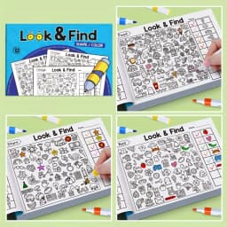 Children's Hidden Objects Coloring Book, with 100+ Find & Color Pages - Interactive Find & Color Activity Workbook, Suitable for School, Home, Travel - Educational Puzzle Book