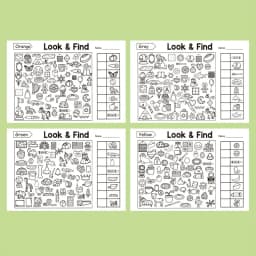 Children's Hidden Objects Coloring Book, with 100+ Find & Color Pages - Interactive Find & Color Activity Workbook, Suitable for School, Home, Travel - Educational Puzzle Book
