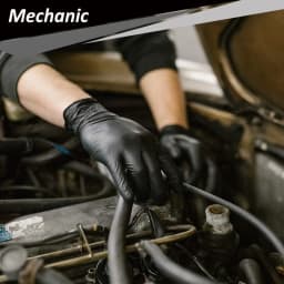 10/20/50/100pcs Disposable PVC Black Nitrile Gloves,Waterproof Latex Free,For Car Repair Food Safe Hair Dyeing Work Gloves