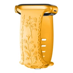Flower Engraved Strap For Apple Watch Bands 44mm 40mm 49mm 41mm 45mm 38mm 42mm Bracelet iWatch Series 12 9 7 6 3 ultra 4 se Band