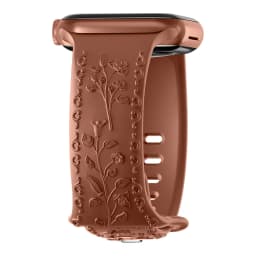 Flower Engraved Strap For Apple Watch Bands 44mm 40mm 49mm 41mm 45mm 38mm 42mm Bracelet iWatch Series 12 9 7 6 3 ultra 4 se Band