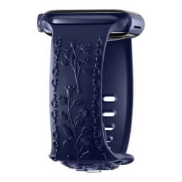 Flower Engraved Strap For Apple Watch Bands 44mm 40mm 49mm 41mm 45mm 38mm 42mm Bracelet iWatch Series 12 9 7 6 3 ultra 4 se Band