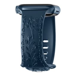 Flower Engraved Strap For Apple Watch Bands 44mm 40mm 49mm 41mm 45mm 38mm 42mm Bracelet iWatch Series 12 9 7 6 3 ultra 4 se Band