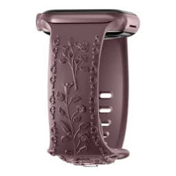 Flower Engraved Strap For Apple Watch Bands 44mm 40mm 49mm 41mm 45mm 38mm 42mm Bracelet iWatch Series 12 9 7 6 3 ultra 4 se Band